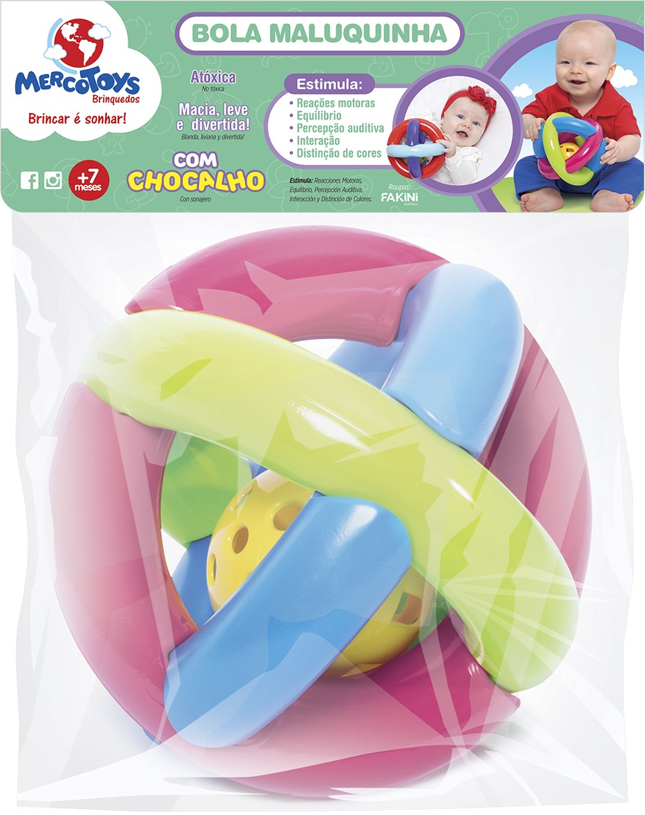 Brinquedo para bebe bola maluquinha merco toys clearance